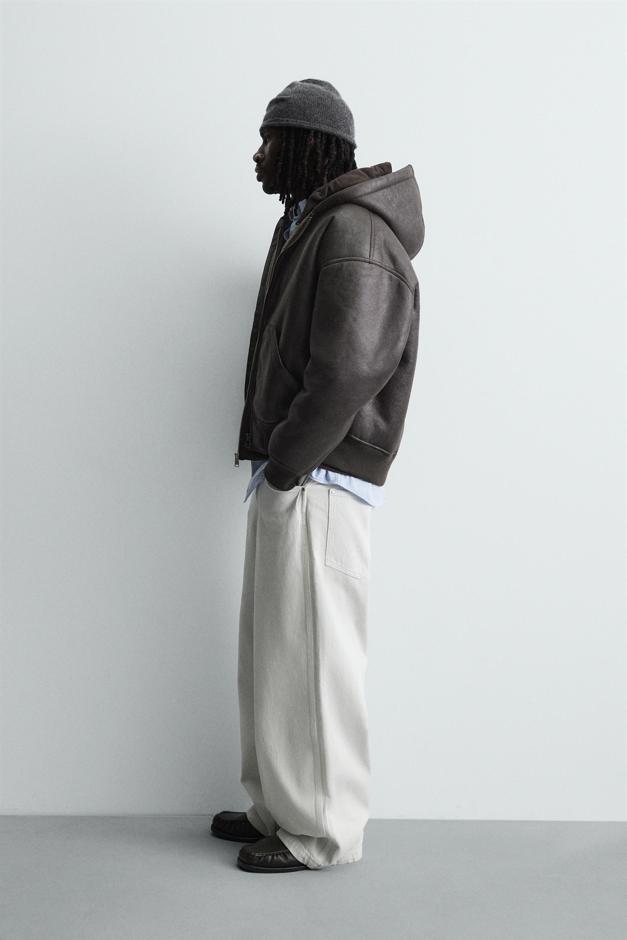 BLOUSON EN MATIÈRE SYNTHÉTIQUE DOUBLE FACE